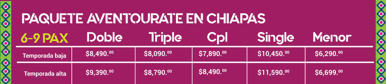 TABLA DE PRECIOS 2026 TOUR AVERTOURARTE