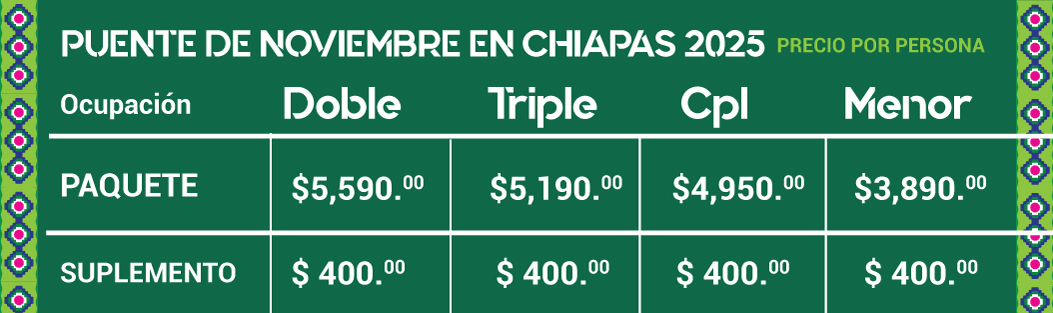 PUENTE DE NOVIEMBRE EN CHIAPAS 2025